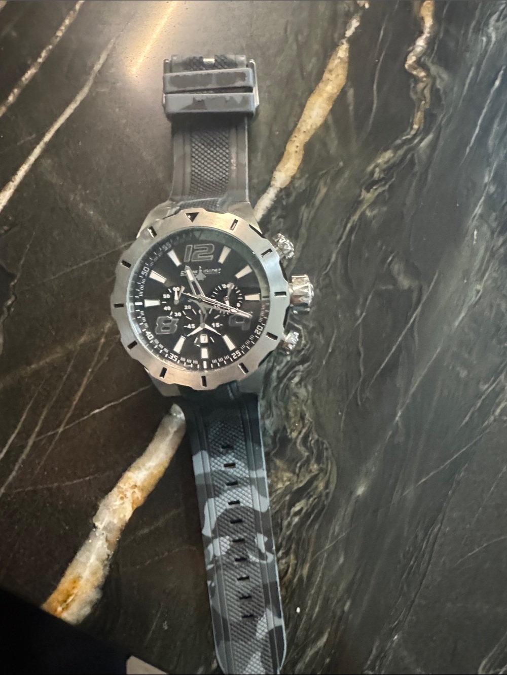 Black Camouflage Men's Sport Chronograph Watch